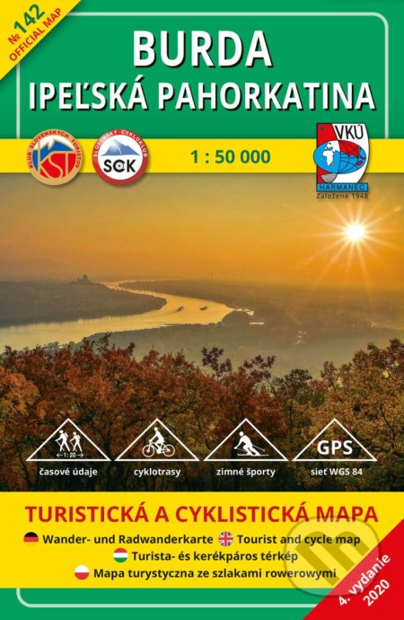 Burda Ipeľská pahorkatina 1:50 000 (142 Turistická mapa)
