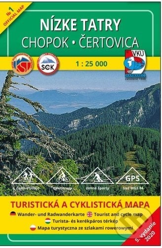 Nízke Tatry Chopok - Čertovica 1:25 000, Meritum, 2020