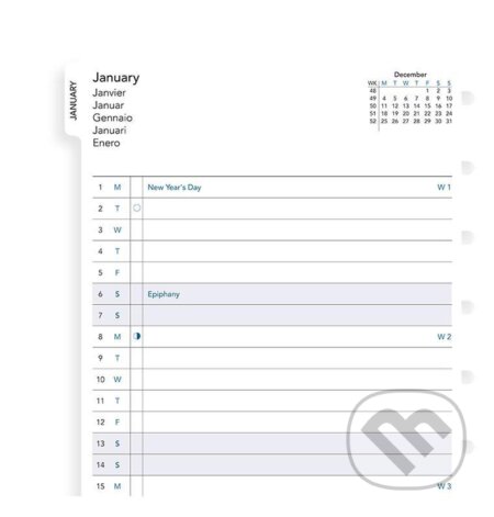 Notebook, kalendář 2021, A5, měsíční plán, FILOFAX, 2020