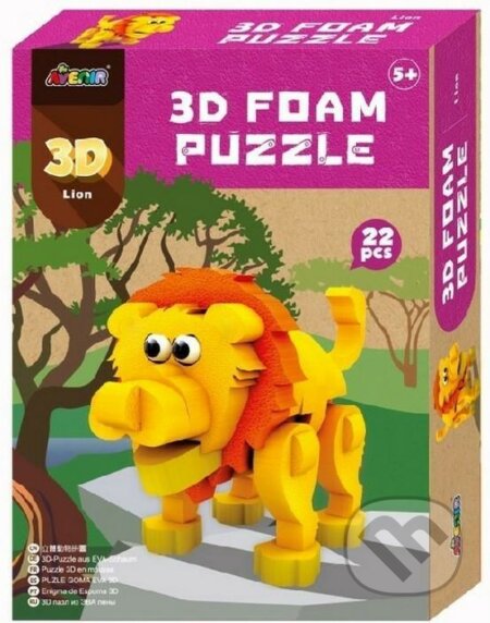 3D pěnové puzzle - Lev, Avenir, 2020