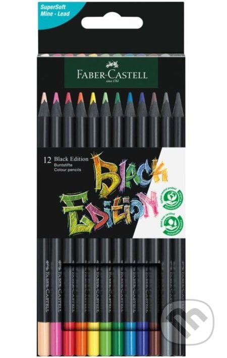 Pastelky Black Edition 12 ks, Faber-Castell, 2020