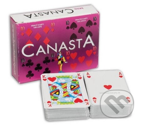 Canasta mini hracie karty 108 listorv / Canasta mini hrací karty 108 listů, Lauko Promotion, 2020