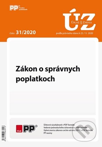 UZZ 31/2020 Zákon o správnych poplatkoch, Poradca podnikateľa, 2020