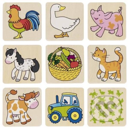 Pexeso drevené - Farma - hra z kategorie Karty, pexeso
