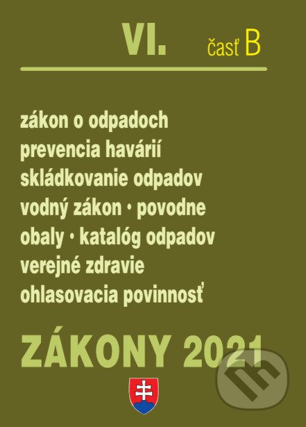 Zákony 2021 VI/B - Odpady, obaly, Zákon o odpadoch, Poradca s.r.o., 2021