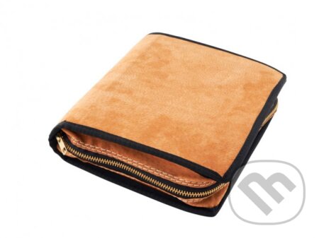 Obal na knihu se zipem: Medový semiš