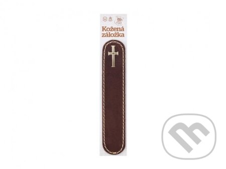 Obšitá záložka Kríž (hnedý semiš)