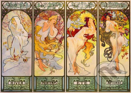 Mucha - Four Seasons, 1900, Bluebird, 2021