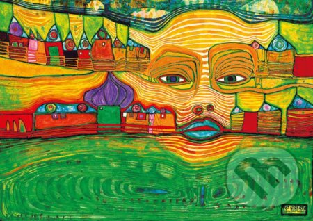 Hundertwasser - Irinaland over the Balkans, 1969 - puzzle z kategorie Umělecké