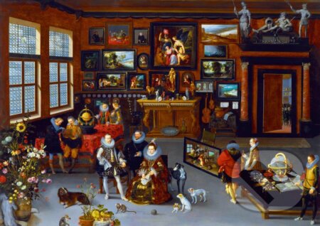 Hieronymus Francken Iicirca - The Archdukes Albert and Isabella Visiting a Collector's Cabinet, 1623 - puzzle z kategorie Umělecké