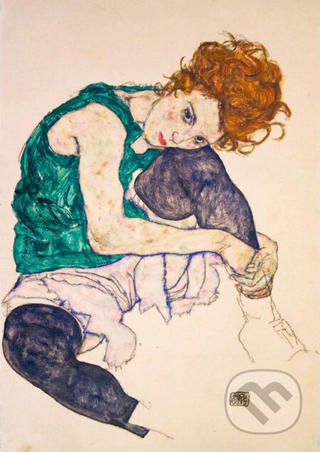Egon Schiele - Seated Woman with Legs Drawn Up, 1917 - puzzle z kategorie Umělecké