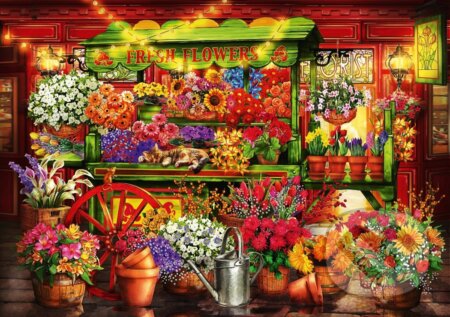 Flower Market Stall, Bluebird, 2021