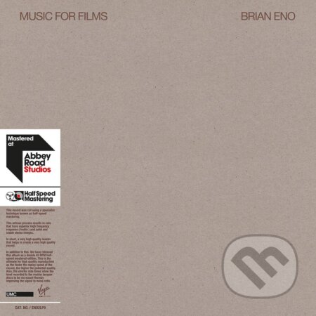 Eno Brian: Music For Films LP Half speed - Eno Brian, Hudobné albumy, 2018
