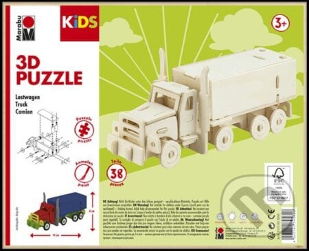 3D Puzzle - Truck, Marabu, 2021
