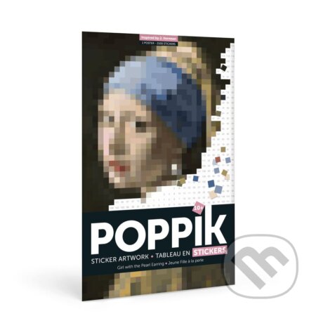 VERMEER (Dievča s perlovými náušnicami) - Samolepkový plagát, Poppik, 2021
