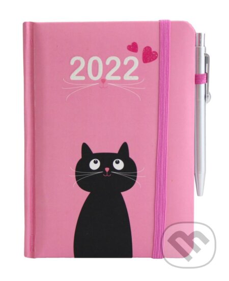 Diář 2022: Kočka se srdíčky/ SMART - Designové diáře 2022, Happy Spirit, 2021