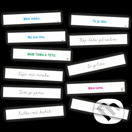 Psací písmo - kartičky s větami pro nácvik psacího písma