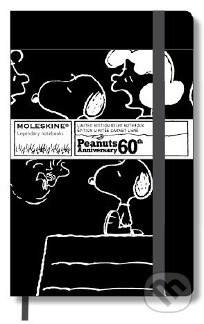 Moleskine - malý linajkový Peanuts zápisník (čierny), Moleskine