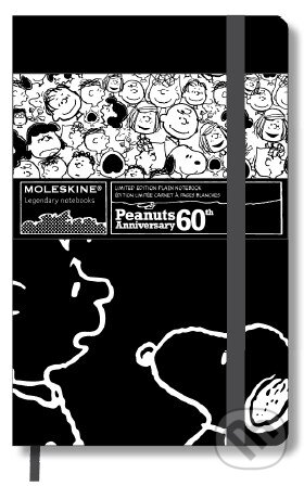 Moleskine - malý čistý Peanuts zápisník (čierny), Moleskine
