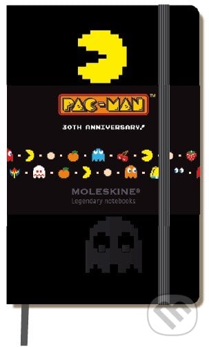 Moleskine - malý linajkový Pac-Man zápisník (čierny), Moleskine