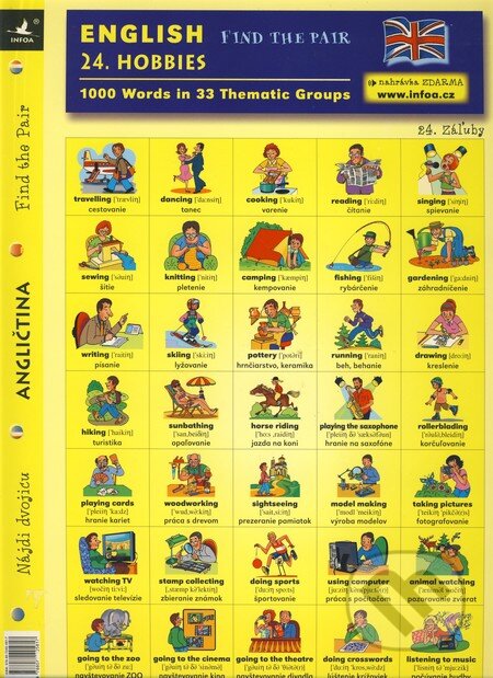 English - Find the Pair 24. (Hobbies), INFOA