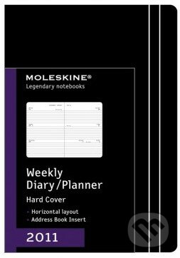 Moleskine - malý týždenný plánovací horizontálny diár 2011 (čierny), Moleskine, 2010