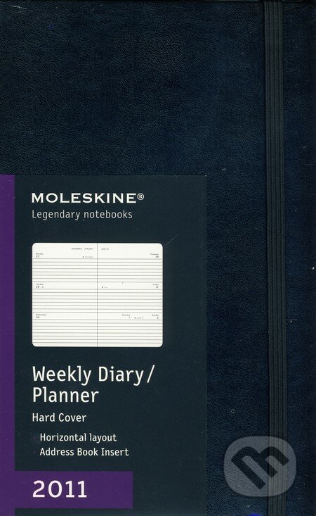 Moleskine - stredný týždenný plánovací horizontálny diár 2011 (čierny), Moleskine, 2010