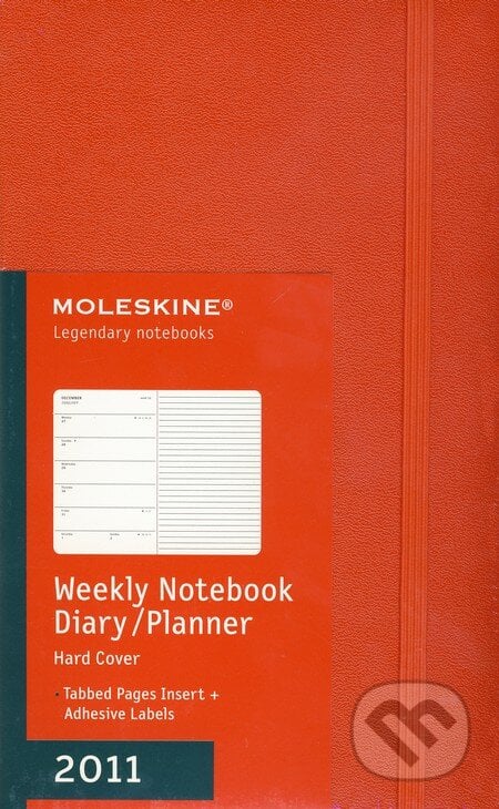 Moleskine - stredný týždenný plánovací diár 2011 (červený), Moleskine, 2010