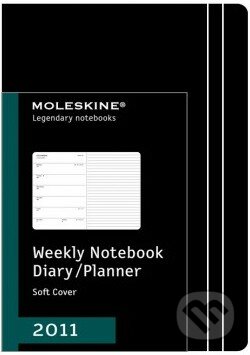 Moleskine - veľký týždenný plánovací diár 2011 (čierna mäkká väzba), Moleskine, 2010