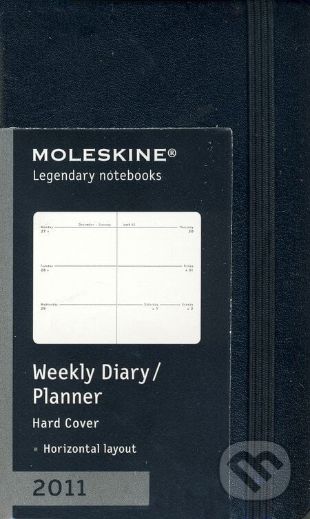 Moleskine - extra malý týždenný horizontálny plánovací diár 2011 (čierny), Moleskine, 2010