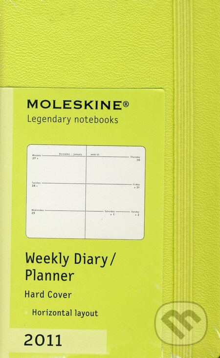 Moleskine - extra malý týždenný horizontálny plánovací diár 2011 (zelený), Moleskine, 2010