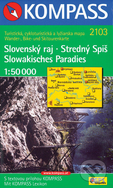 Slovenský raj - Stredný Spiš 1:50 000, Kompass