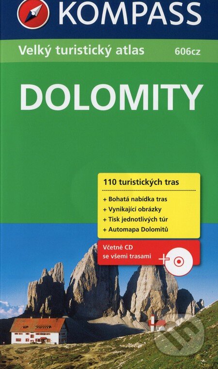 Dolomity - Velký turistický průvodce (606cz), Kompass