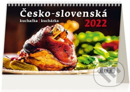 Stolní kalendář Česko-slovenská kuchařka / kuchárka 2022, Helma365, 2021