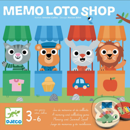 Stolová pamäťová hra: Memo Loto shop, Djeco, 2021
