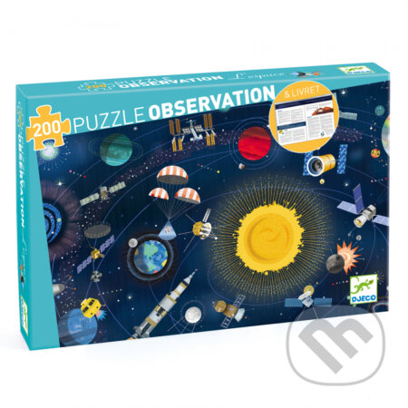 Náučné puzzle s brožúrkou: Vesmír, Djeco, 2021