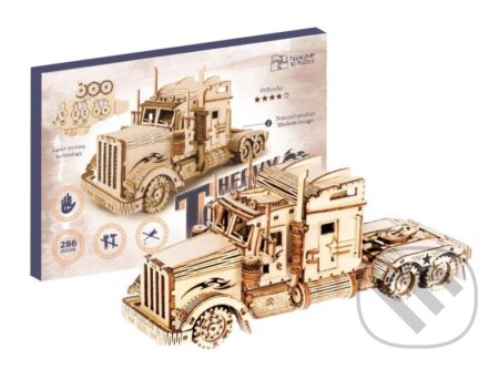 Kamion (Dřevěné 3D puzzle) - puzzle z kategorie 3D puzzle