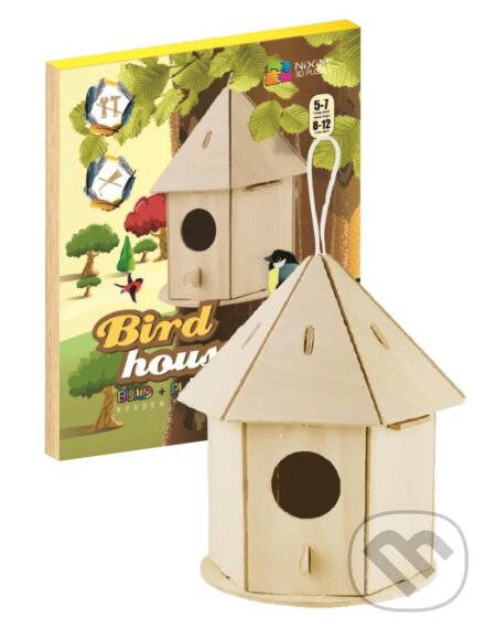 Ptačí budka (Dřevěné 3D puzzle) - puzzle z kategorie 3D puzzle