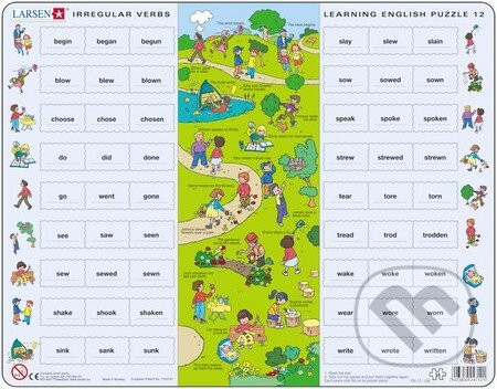 Learning English Puzzle 12 (Maxi) EN12 (Irregular Verbs) - puzzle z kategorie Naučné puzzle