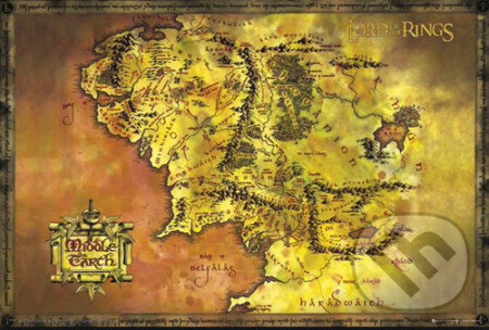 Plagát Lord of The Rings: Map, , 2017