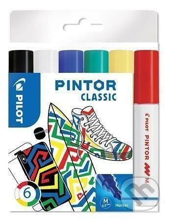 Sada 6 kusov akrylových popisovačov Pintor, (M) stredné, Classic, PILOT, 2021