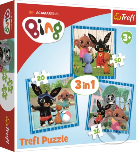 Puzzle Bing / Zábava s přáteli 3v1, Trefl, 2021