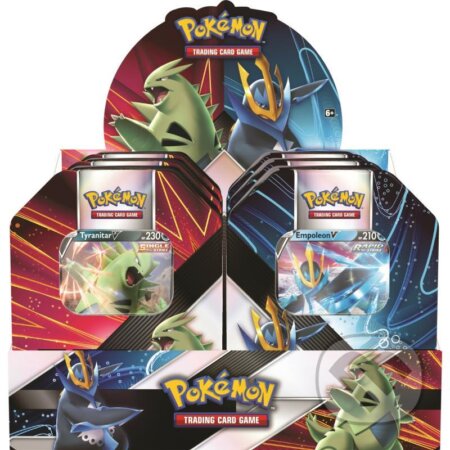 Spoločenská hra: Pokémon TCG: V Strikers Tin (Tyranitar V / Empoleon V) (ADC BF). ADC BF, 2021
