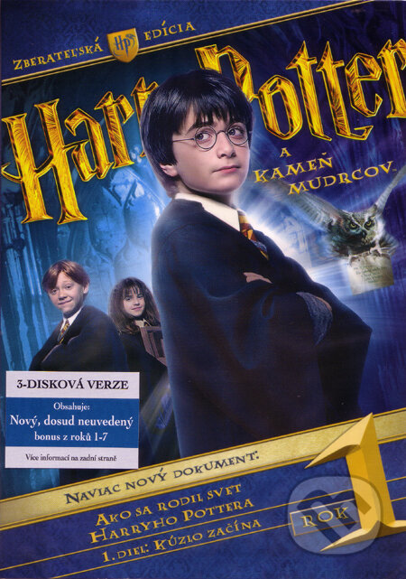 Harry Potter a kámen mudrců - 3 DVD - Chris Columbus, Magicbox, 2001