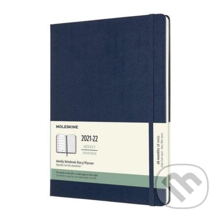 Moleskine Zápisník plánovací 2021-2022 modrý XL, tvrdý, Moleskine, 2021