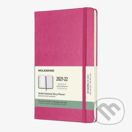 Moleskine Zápisník plánovací 2021-2022 růžový L, tvrdý, Moleskine, 2021