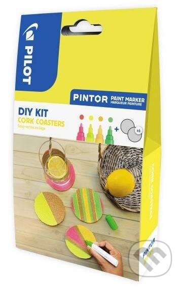 Sada 4 kusov akrylových popisovačov Pintor, (M) stredné, korkové podložky