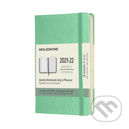 Moleskine – 18-mesačný zelený plánovací diár 2021/2022, Moleskine, 2021