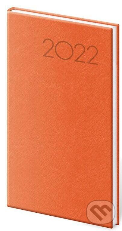 Diář 2022 Print - oranžový, týdenní kapesní, Helma365, 2021