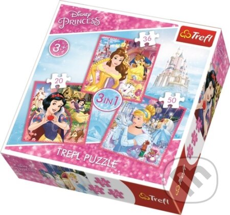 Disney princezny Kouzelný svět 3v1, Trefl, 2021